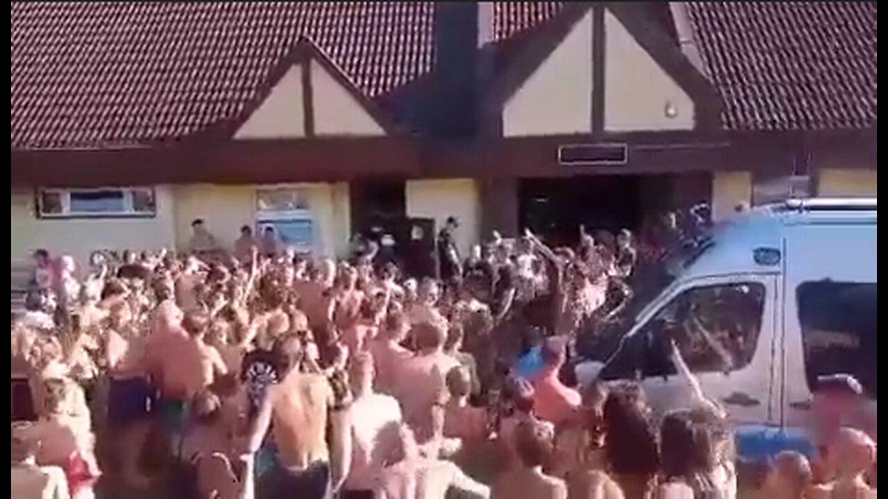 Bytom, Poland - Locals Gather To Lynch Invaders Accused of Preying On Children At A Pool