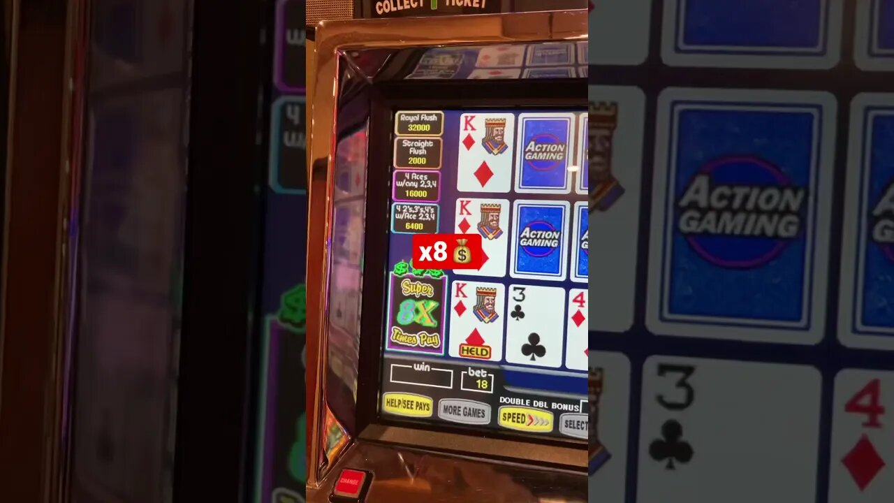 8X Royal Flush Draw #Shorts #VideoPoker