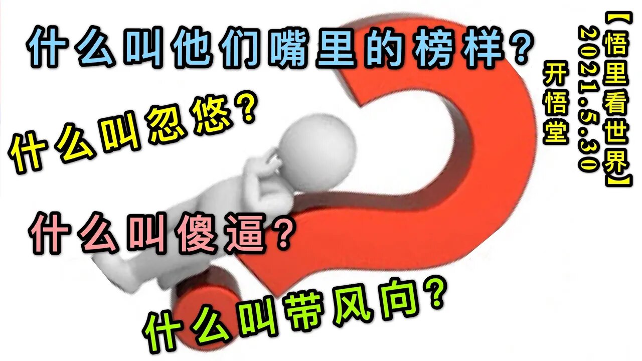 KWT1823什么叫忽悠？什么叫带风向？什么叫他们嘴里的榜样？什么叫傻逼？20210530-6【悟里看世界】