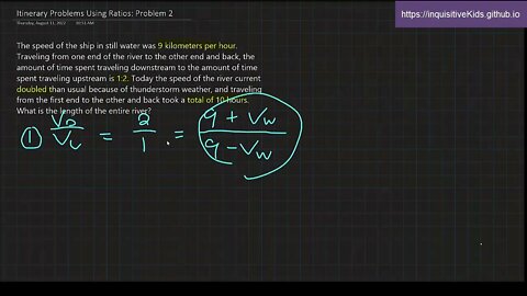 6th Grade Itinerary Problems Using Ratios: Problem 2