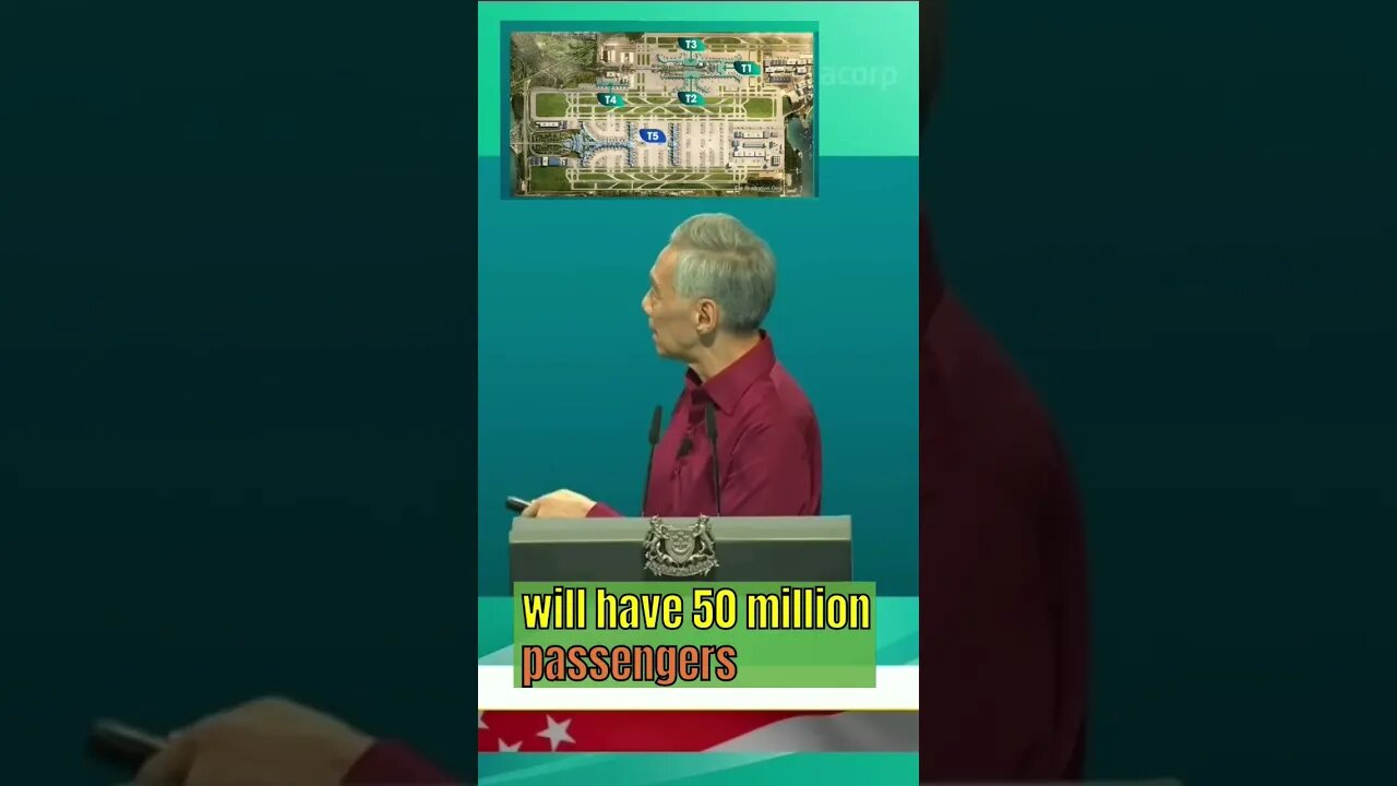 Terminal 5 (T5) will be located within the 1,080-hectare #Changi East development,