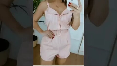 ANIVERSÁRIO SHOPEE 7.7 2022 Macaquinho Feminino Cinto/ Listra/ Moda!
