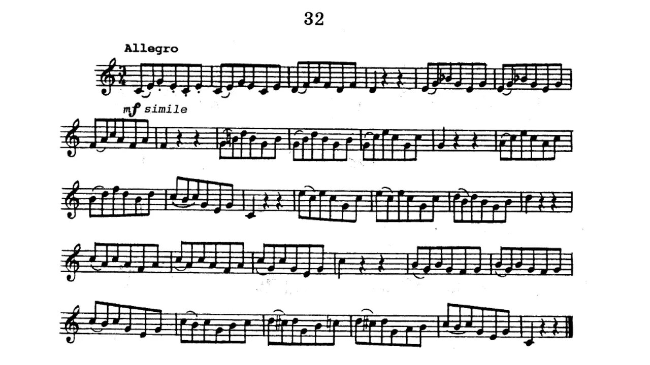 🎺 [TRUMPET ETUDE] Wurm 45 Easy Etudes for Trumpet - 32 Allegro