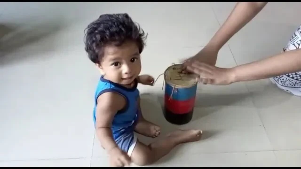 How Quickly Kids can learn -One Year Old Kid Playing the Drum