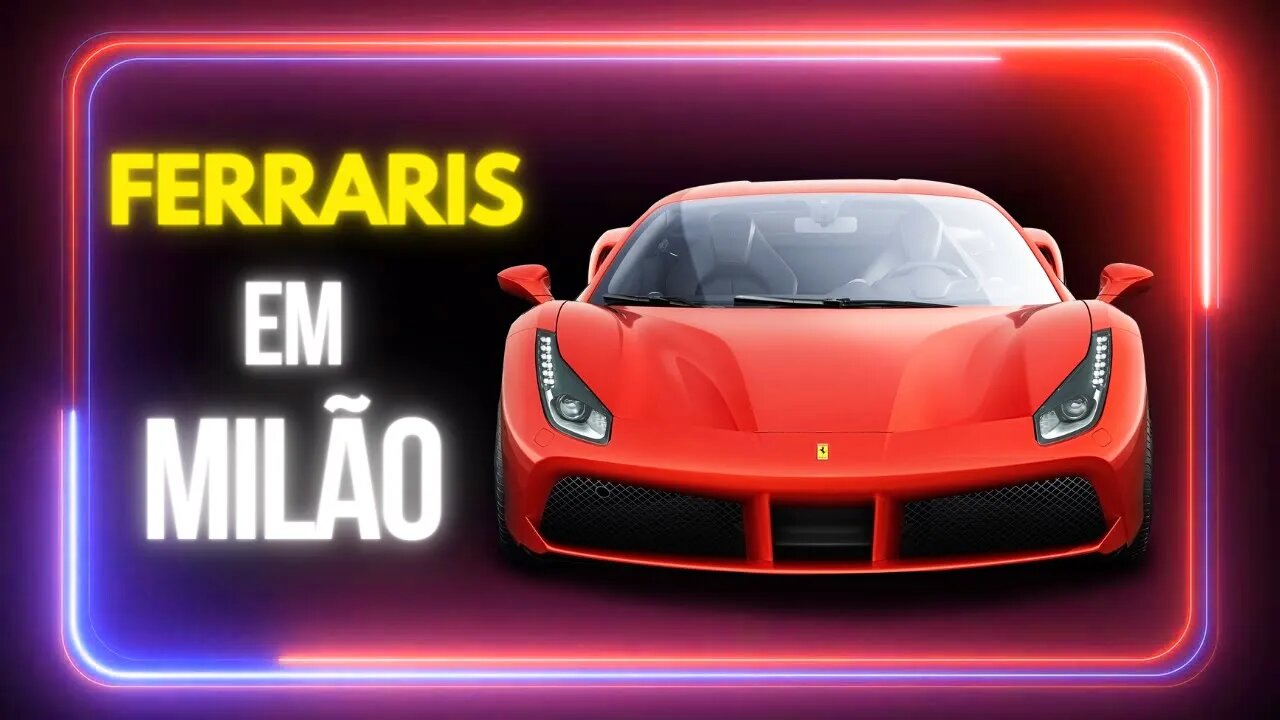 Desfile de Ferraris em Milão na Itália