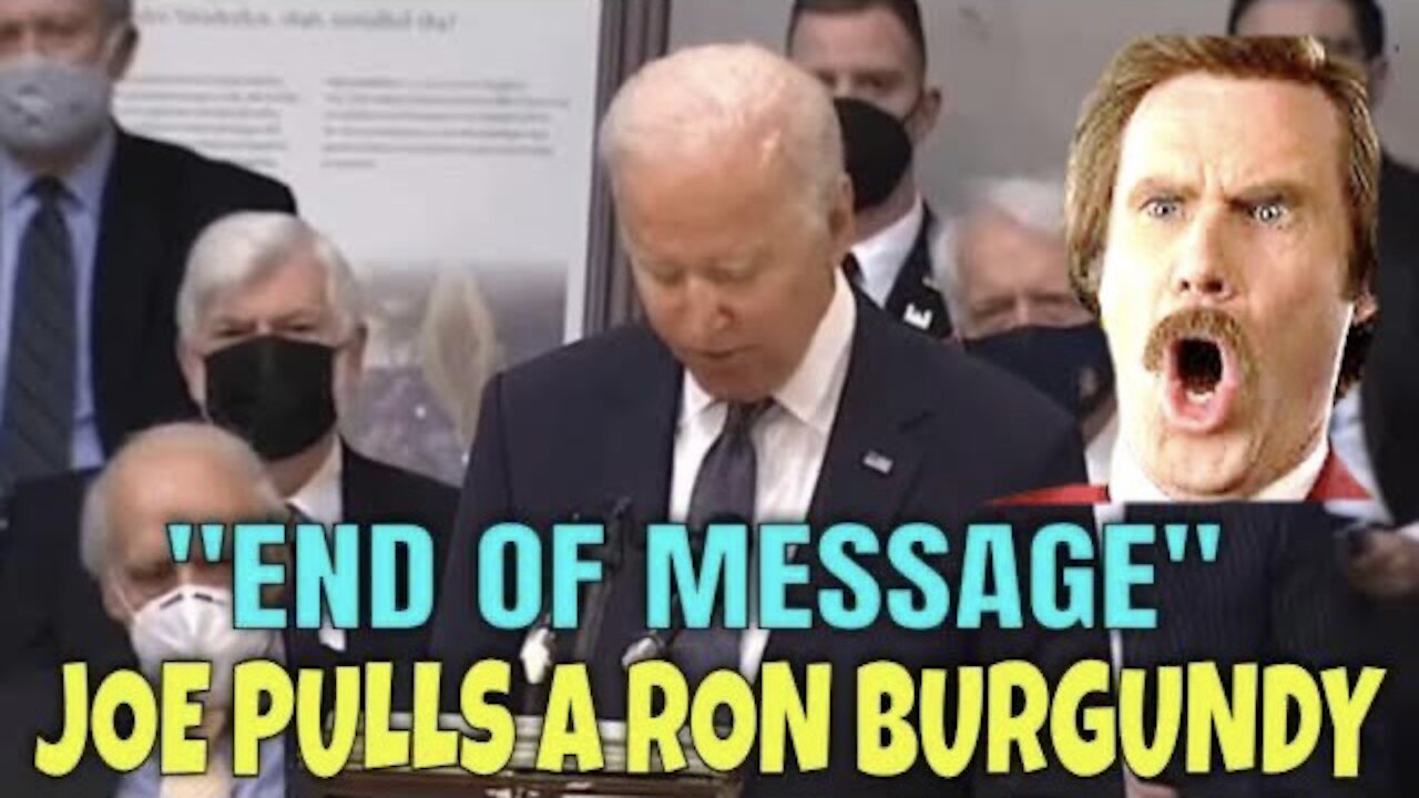 Joe Biden pulls a Ron Burgundy, reading instructions