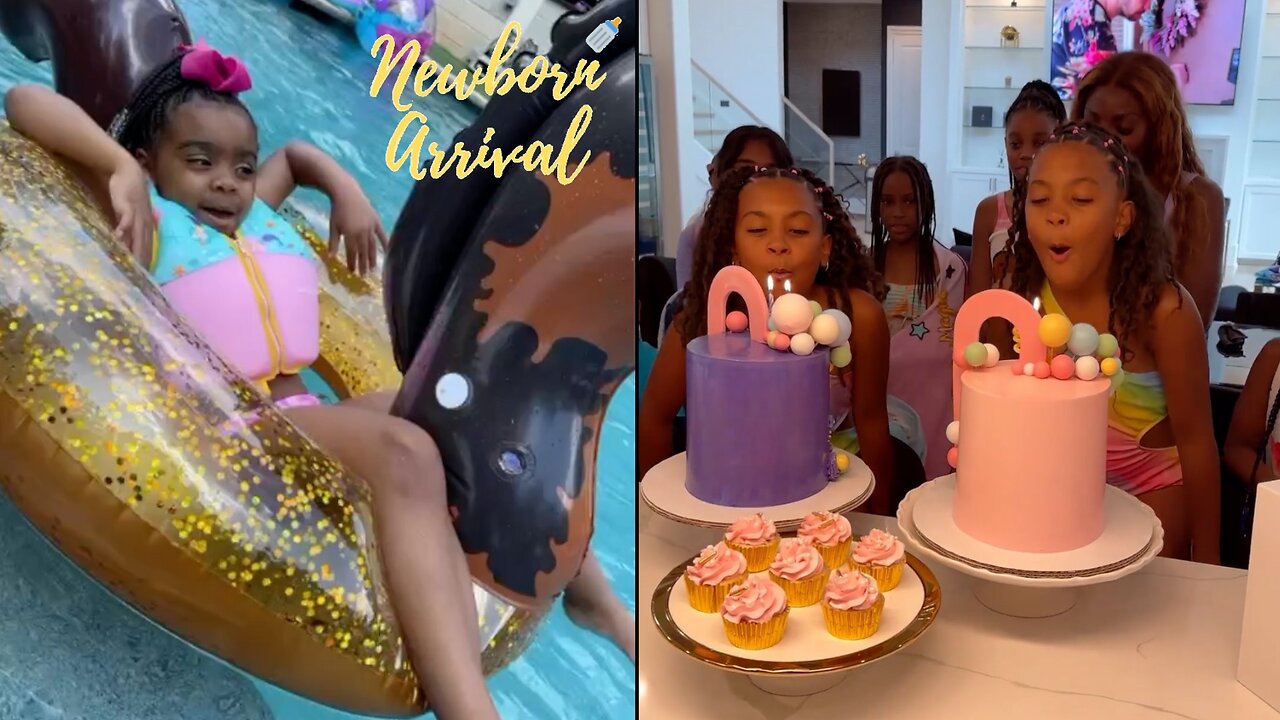 Toya Johnson Takes Daughter Reign To The McClure Twins 10th B-Day Party! 👯♂️