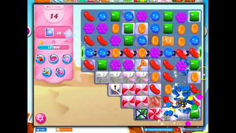 Candy Crush Level 713 Talkthrough, 25 Moves 0 Boosters