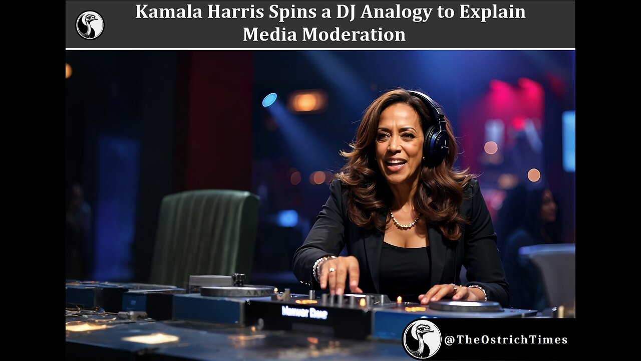 Kamala Harris Spins a DJ Analogy to Explain Media Moderation