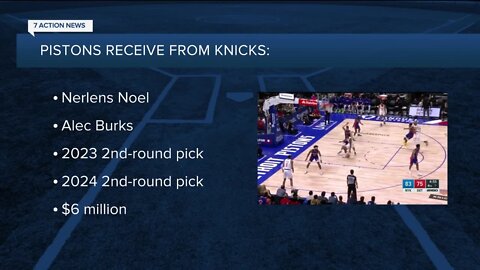 Pistons acquire Alec Burks, Nerlens Noel from Knicks, getting $6 million and picks too