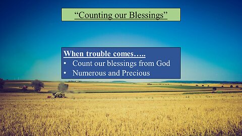 Count your blessings