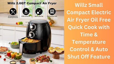 Willz Small Compact Electric Air Fryer