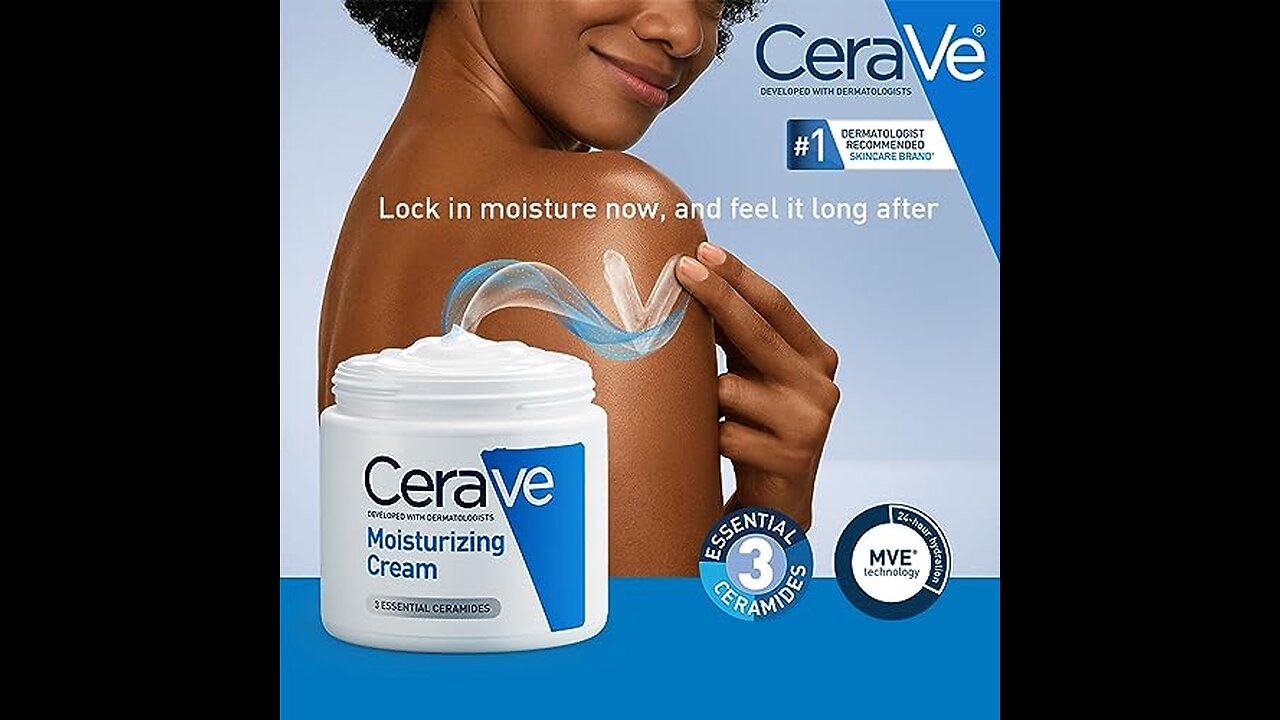 CeraVe Moisturizing Cream | Body and Face Moisturizer for Dry Skin