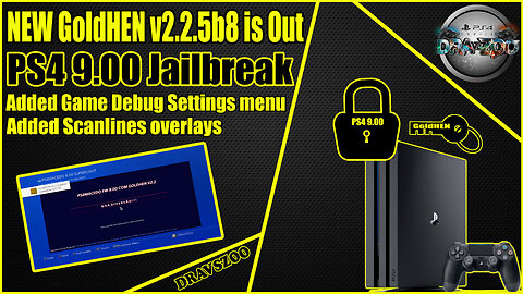 NEW GoldHEN v2.2.5b8 for PS4 9.00 | Added Scanlines overlays/Game Debug Settings | Kameleon HOST 2.9