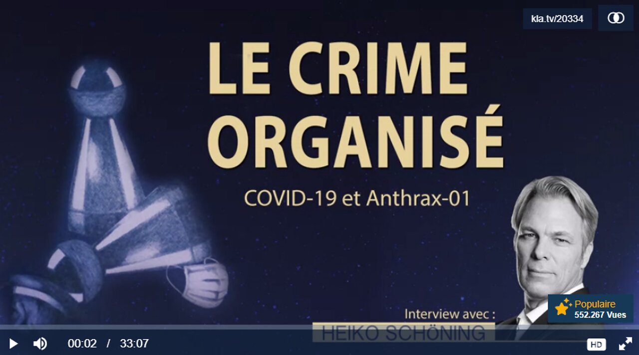 Le crime organisé : COVID-19 et ANTHRAX-01 - Interview avec Heiko Schöning