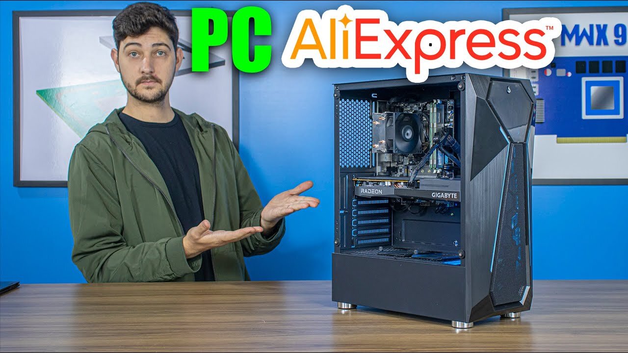 MONTEI UM PC GAMER DE 2200 REAIS COM PEÇAS DO ALIEXPRESS