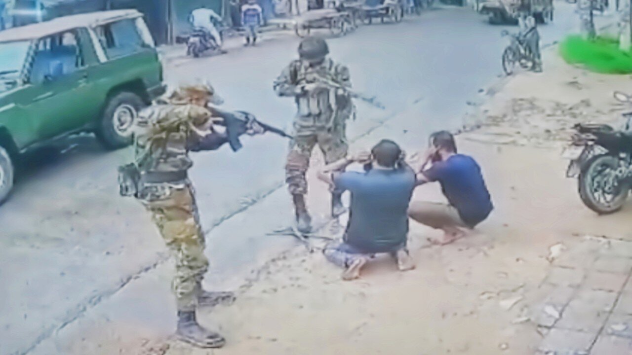 Miscreants caught by the army while vandalizing shops