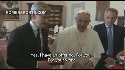 Apple CEO Tim Cook makes $$ donation to Pope--Rome Reports (Sept. 22nd 2016)