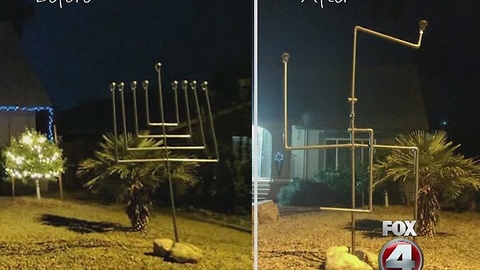 Menorah to swastika