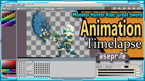 Pixel Art Animation Timelapse: Monster Hunter Rise Great Sword