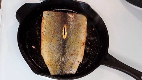 Pan seared rainbow trout