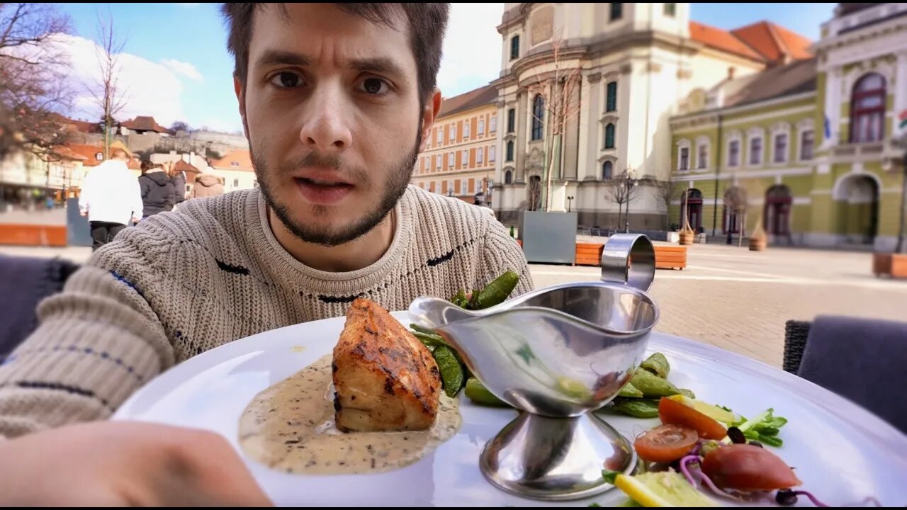 HUNGARIAN Food in a Medieval Town!! ðŸ‡ðŸ‡º