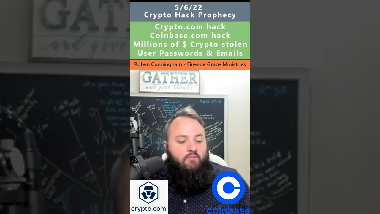 Crypto Exchange Hack Crypto_com Coinbase prophecy - Robyn Cunningham 5/6/22