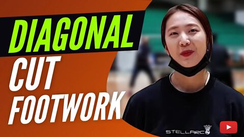 Diagonal Cut and Step Footwork - Badminton Lesson from Anazo TV - Korean with English Subtitles