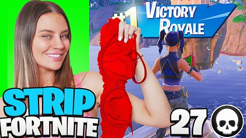 1 KILL = REMOVE 1 CLOTHING PIECE ON FORTNITE | Hannah Marbles 