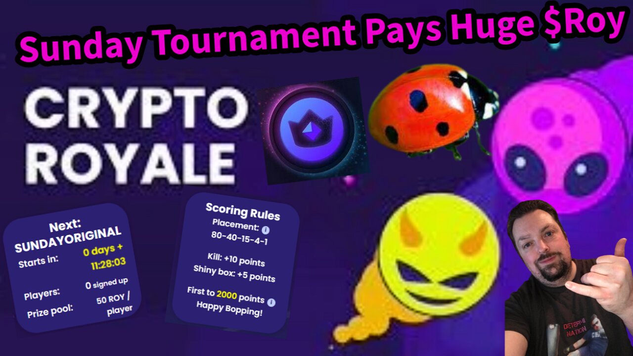 Playing Crypto Royale / Sunday Tournament Pays Huge $Roy