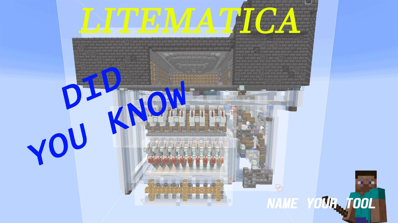 Minecraft LiteMatica (Did You Know) change your Tool