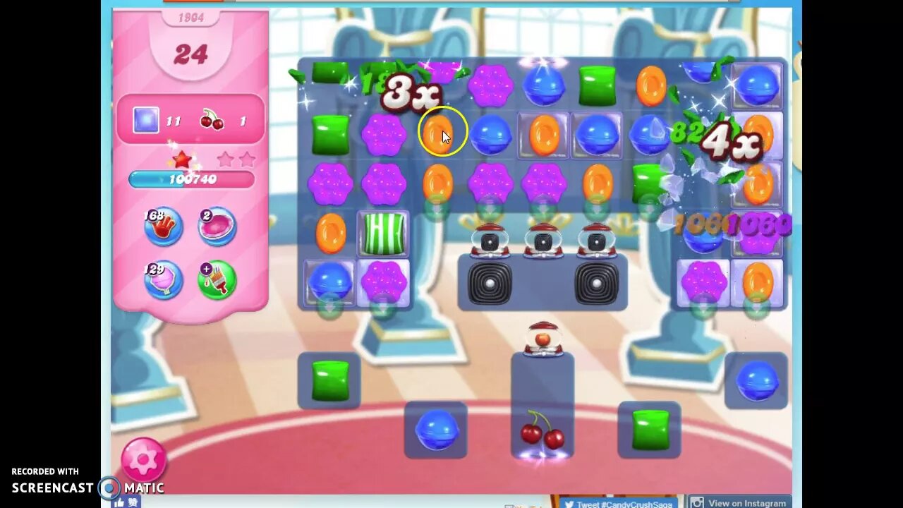 Candy Crush Level 1904 Audio Talkthrough, 1 Star 0 Boosters
