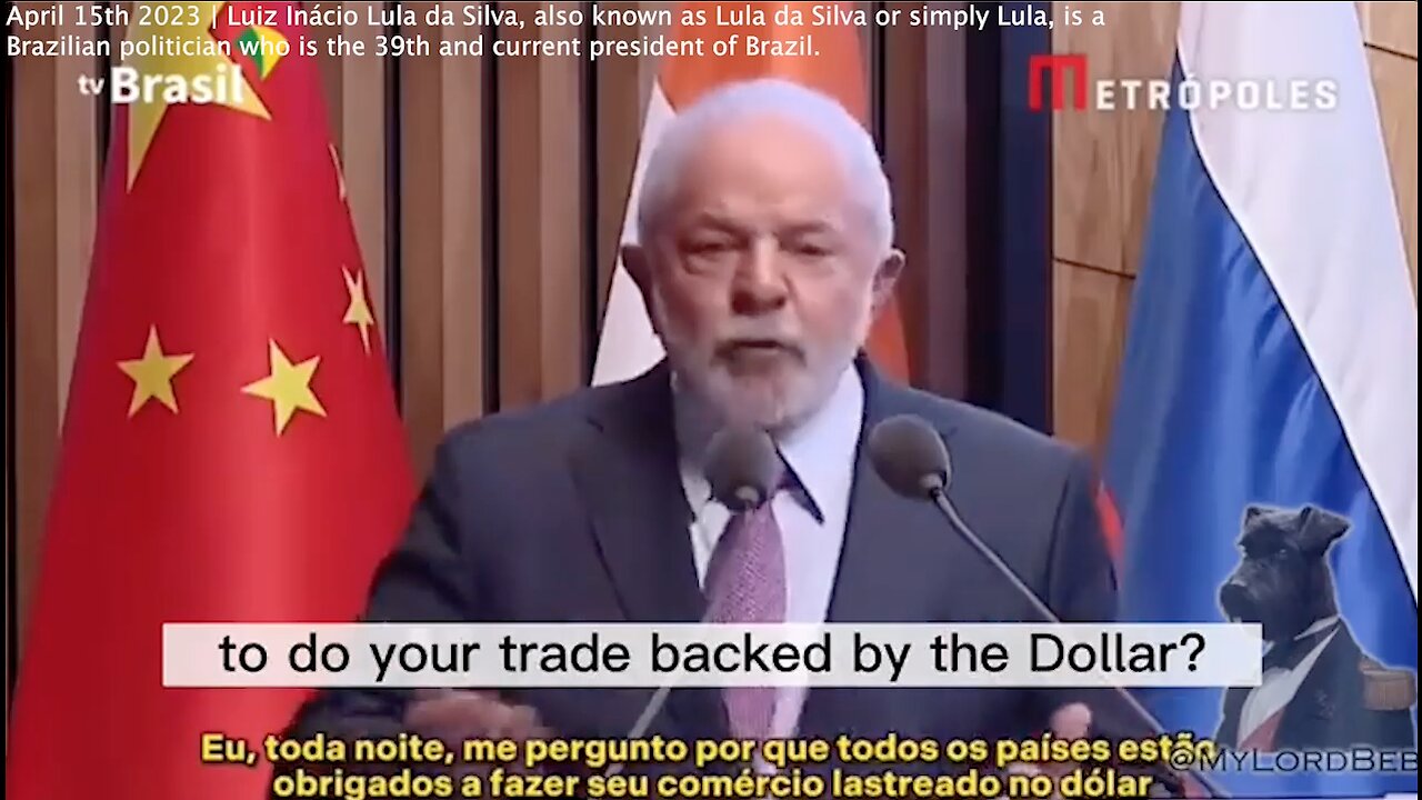 Dollar Collapse | "Who Decided That the Dollar Was the Currency After the Disappearance of GOLD Backing?" - Luiz Inácio Lula da Silva (Also known as Lula da Silva or simply Lula, Brazilian politician who is the 39th and current president of Bra