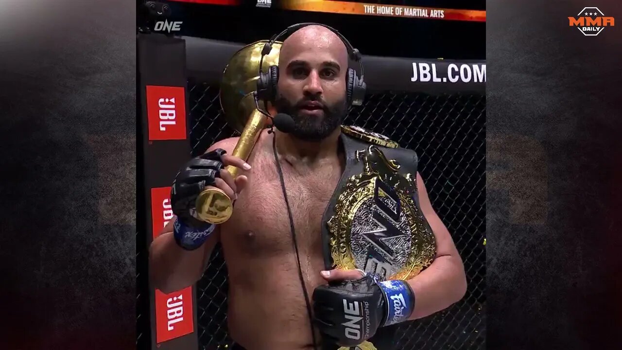 Arjan Bhullar puts pro wrestling on notice after winning the ONE Championship Heavyweight Title