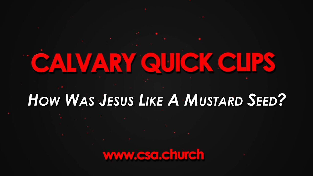 How Was Jesus Like A Mustard Seed?