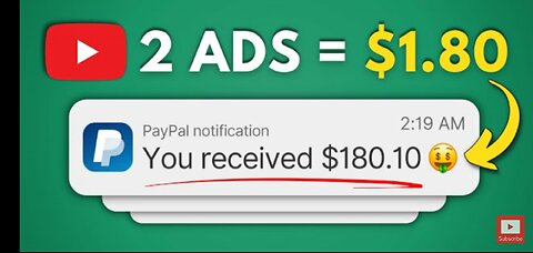 Earn $1.80 PER 2 ADS Watched - Make Money Online