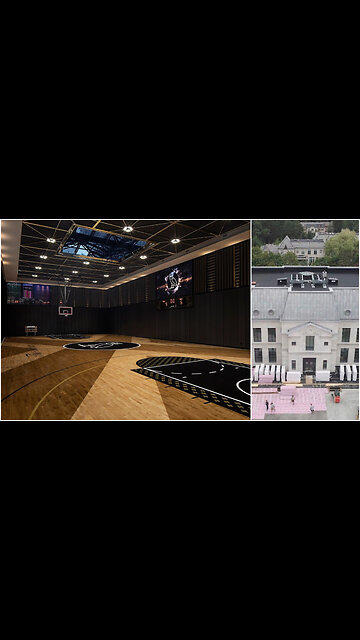 The basketball court in Drake's house is insane