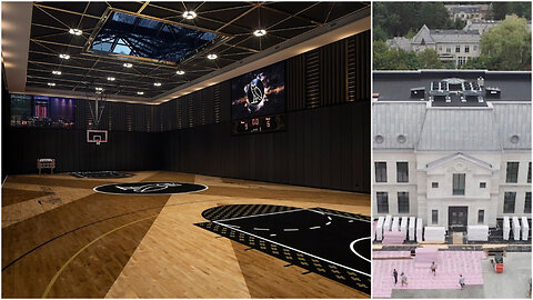 The basketball court in Drake's house is insane