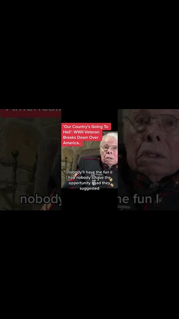 100 year old WWII vet breaks down, says this isn't the country we fought for #ww2 #veteran #america