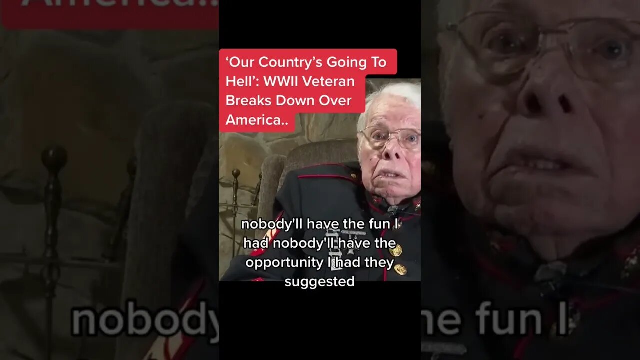 100 year old WWII vet breaks down, says this isn't the country we fought for #ww2 #veteran #america