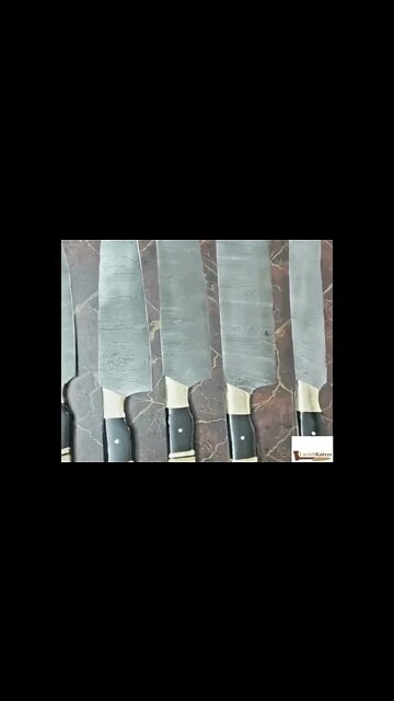 Damascus Steel Knives Set in Maine #shorts #knives #knife