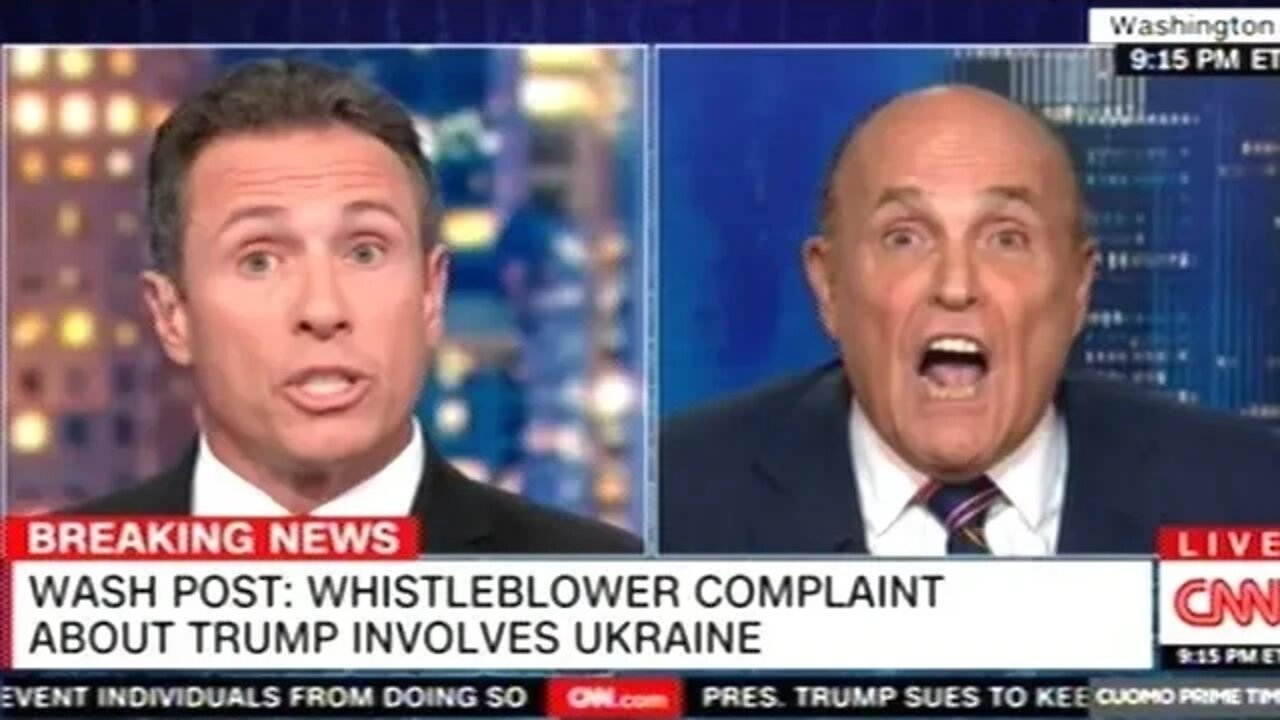 COMEDY GOLD! RUDY GIULIANI vs CHRIS CUOMO "YOUR NETWORK IS A HORROR TO AMERICA!"