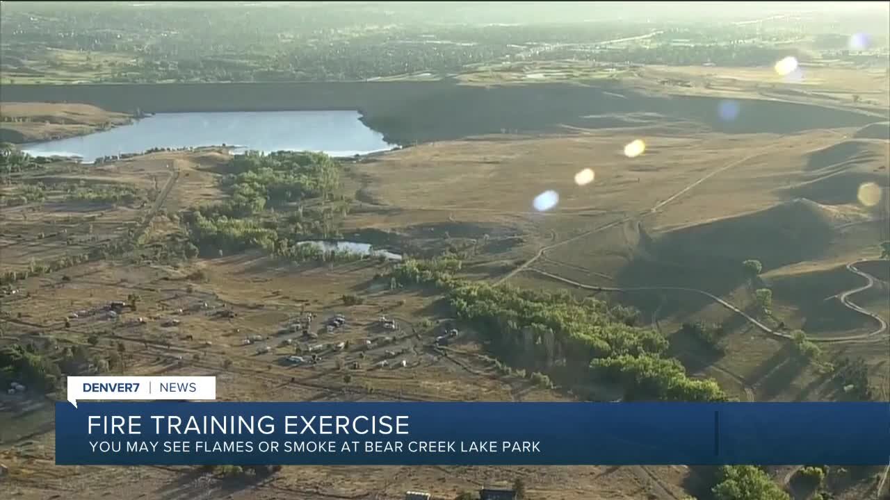 You see smoke or fire at Bear Creek Lake Park