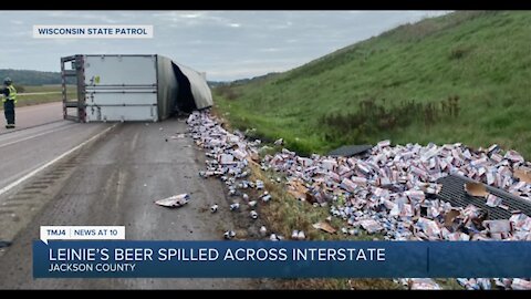 'Total loss': Wisconsin semi truck full of Leinenkugel's topples over