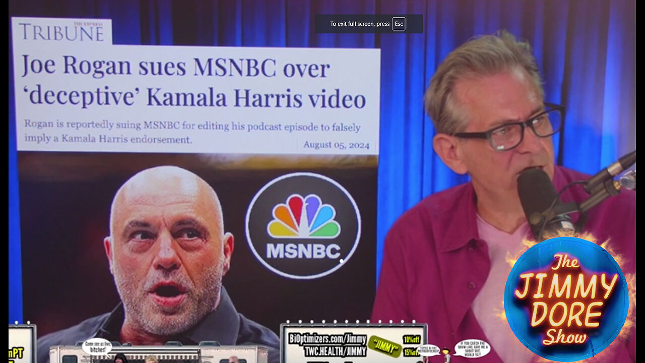 MSNBC alters video of Joe Rogan, fabricating his support for Mamala Kamala Harris▮The Jimmy Dore Show