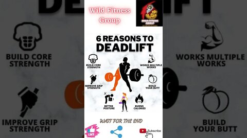 🔥6 reasons to deadlift🔥#shorts🔥#wildfitnessgroup🔥26 April 2022🔥