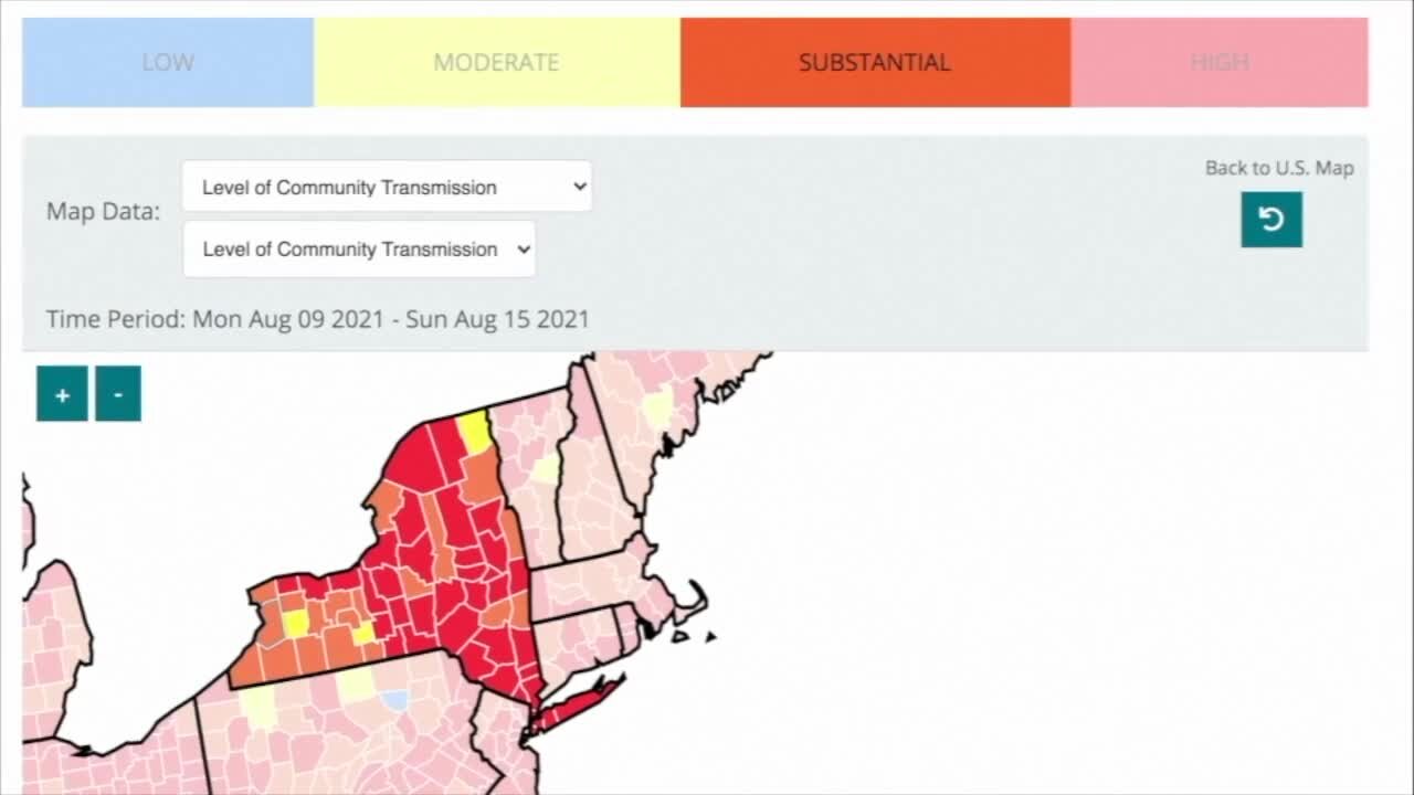 Erie County approaching CDC's "High Risk of Community Transmission" level