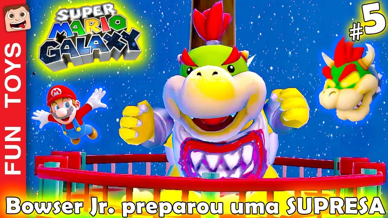 ⭐️ Super Mario Galaxy #5 - O Bowser Jr jogou um MEGA BOSS GIGANTE para me atrapalhar 🤖 REMASTERIZADO