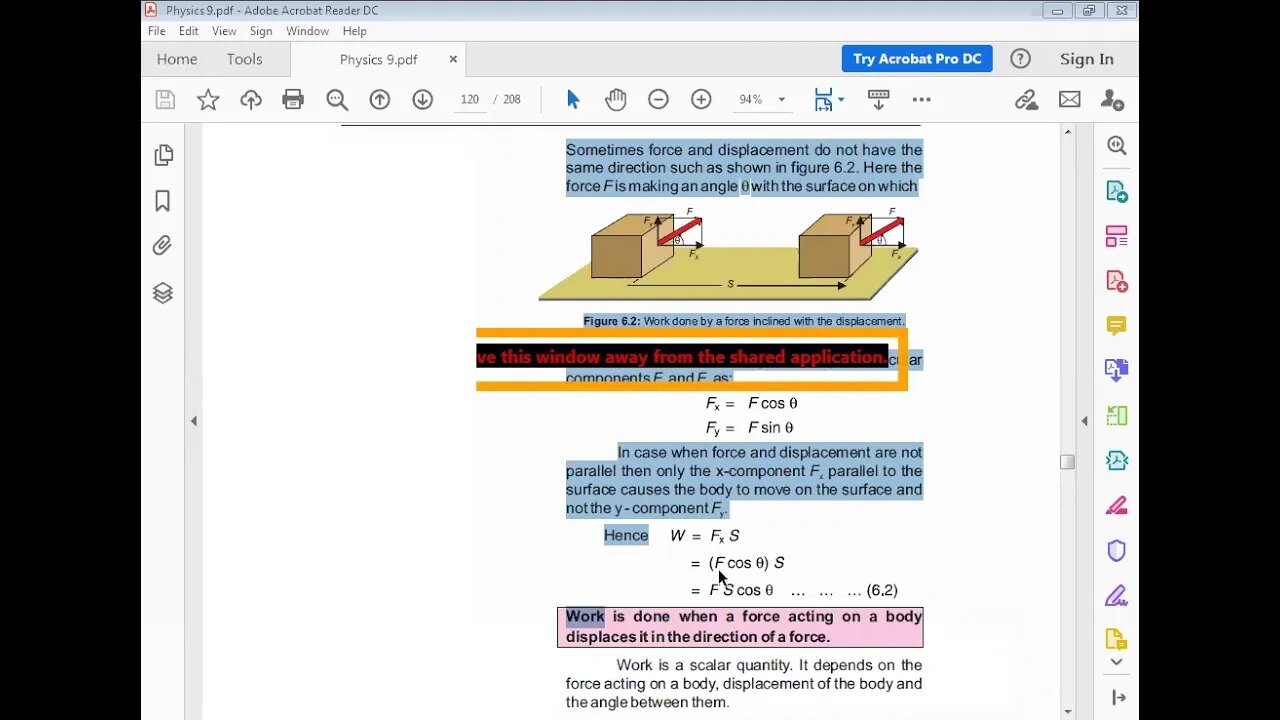 PHYSICS Class 8th CH#6Work
