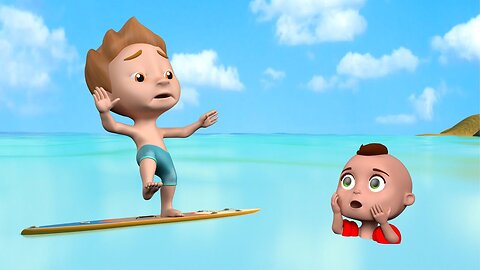 Beach Song + More Nursery Rhymes & 3D Cartoons! Let's Go To The Beach & Swim Like The Baby Sharks Do